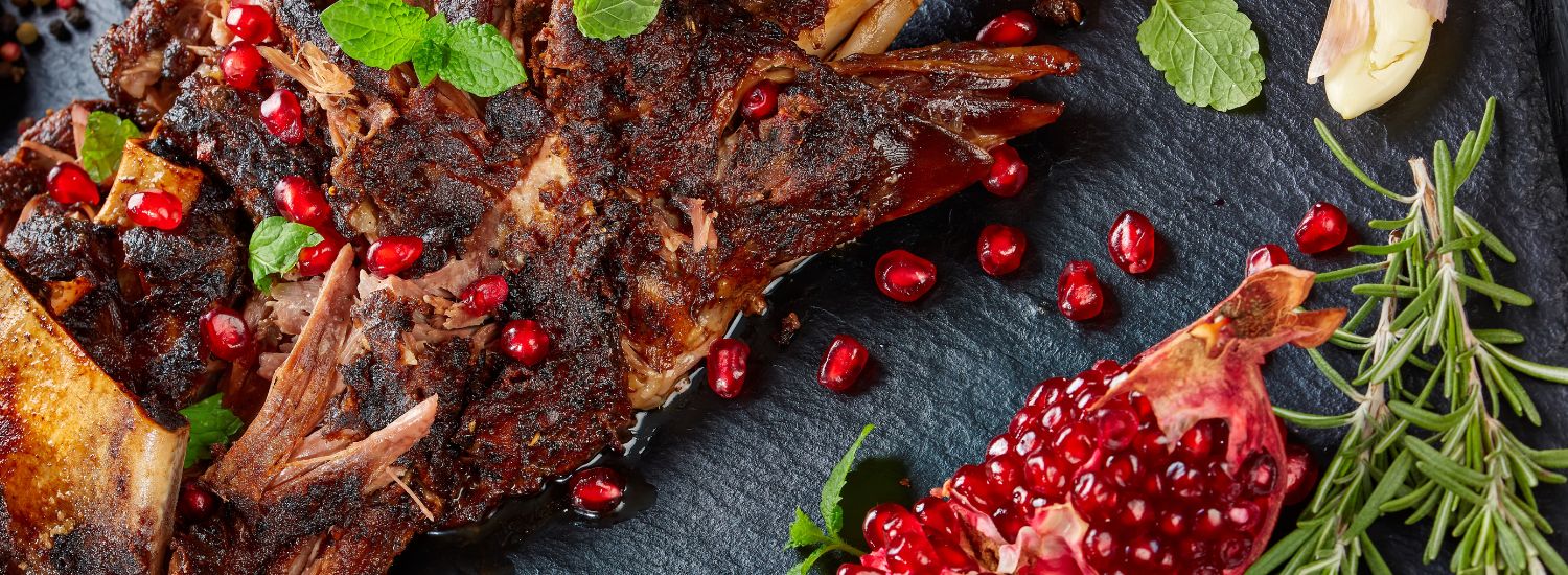 Aubergine and Harissa Lamb